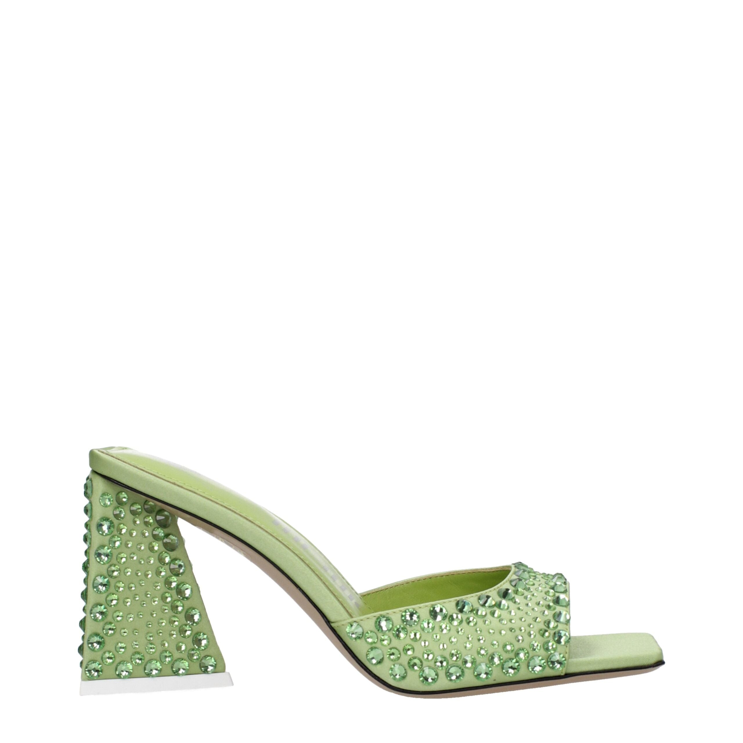 The Attico Green Satin Sandal